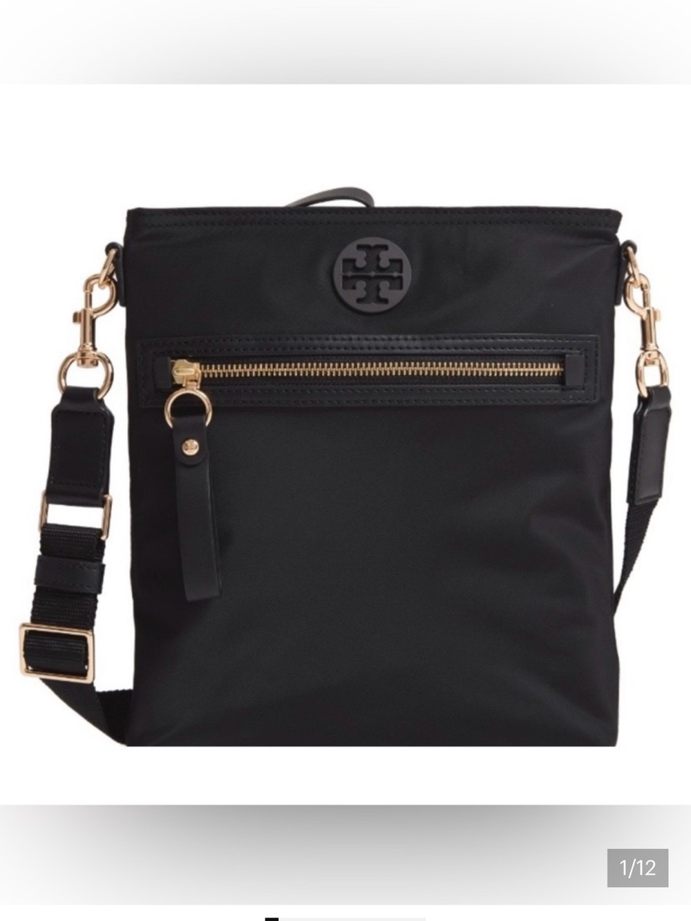Tory Burch Navy Tilda Swingback Crossbody with Gold-Tone Hardware